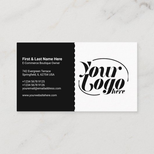 Korting Coupon QR Code Zwart Marketing Visitekaartje (Achterkant)