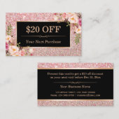 Korting Coupon Roos Gold Beauty Salon Floral (Voorkant / Achterkant)