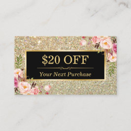 Korting Coupon Schoonheidssalon Floral Gold Glitte