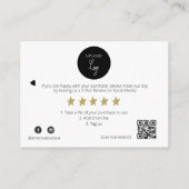 *~* Korting DANK U LOGO AP8 Review QR Informatiekaartje (Achterkant)