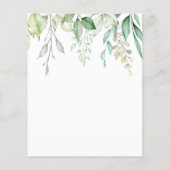 Korting Groene Floral Bridal Shower Invitations (Achterkant)