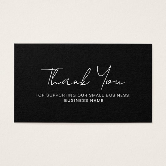 Korting Hartelijk dank voor uw zakelijke QR-kaart Visitekaartje (Voorkant)