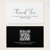 Korting Hartelijk dank voor uw zakelijke QR-kaart Visitekaartje (Voorkant /achterkant)