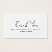 Korting Hartelijk dank voor uw zakelijke QR-kaart Visitekaartje (Voorkant)