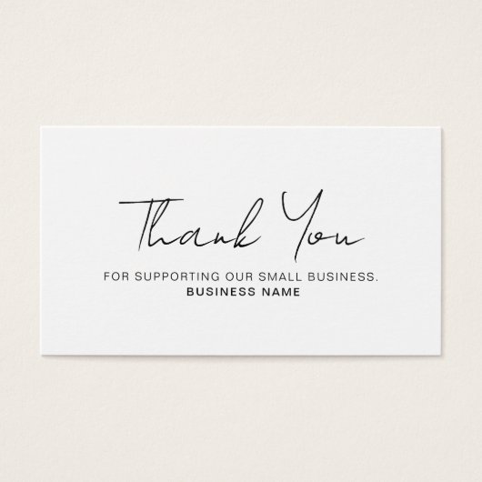 Korting Hartelijk dank voor uw zakelijke QR-kaart Visitekaartje (Voorkant)