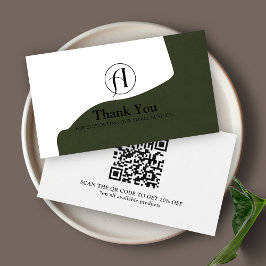 Korting Hartelijk dank voor uw zakelijke QR-kaart Visitekaartje