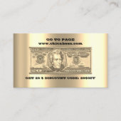Korting invoegen Kaart 20$ Online QR-codes Gold Visitekaartje (Voorkant)