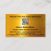 Korting invoegen Visitekaartje 10$ Gold QR Logo (Achterkant)