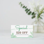 Korting Kaart: Massage Therapist Service Visitekaartje (Staand voorkant)