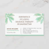 Korting Kaart: Massage Therapist Service Visitekaartje (Achterkant)