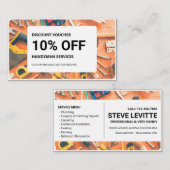 Korting kaartje: Handymandiensten Visitekaartje (Voorkant / Achterkant)