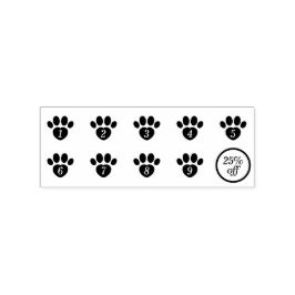 Korting Loyalty Paws voor hondenuitlaatservice Rubberstempel