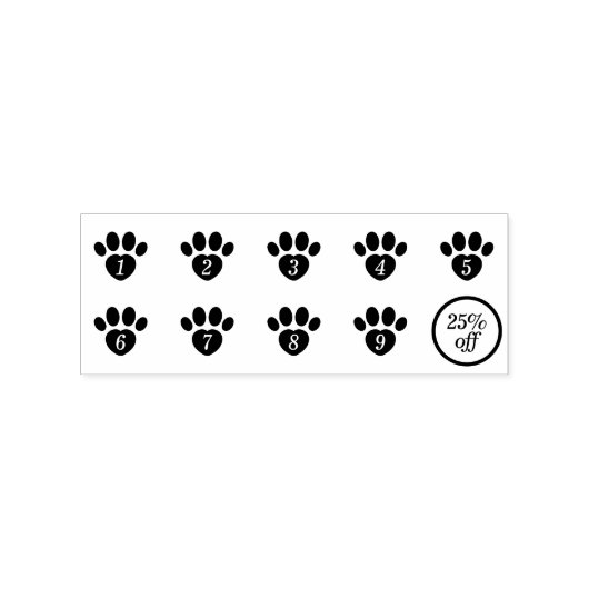 Korting Loyalty Paws voor hondenuitlaatservice Rubberstempel (Afrduk)