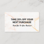 Korting | Marmer Visitekaartje (Voorkant)