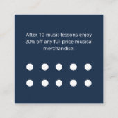 Korting op de Blue Treble Clef Music Store Klantenkaartje (Achterkant)