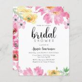 Korting op de Floral Bridal Shower-uitnodigingen (Voorkant / Achterkant)