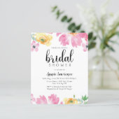 Korting op de Floral Bridal Shower-uitnodigingen (Staand voorkant)
