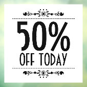 Korting op decoratieve verkopen raamsticker (Vel 3)