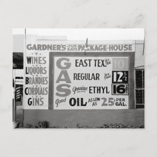 Korting op drank en benzine, 1939 briefkaart