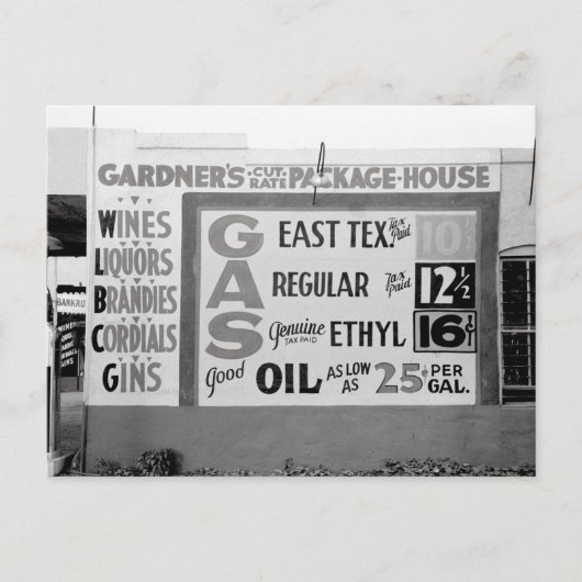 Korting op drank en benzine, 1939 briefkaart (Voorkant)
