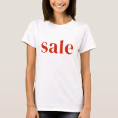 Korting op een gewone rode SALE-winkel T-shirt (Voorkant)