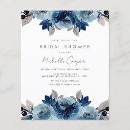 Korting op Elegant Dusty Blue en Navy Floral