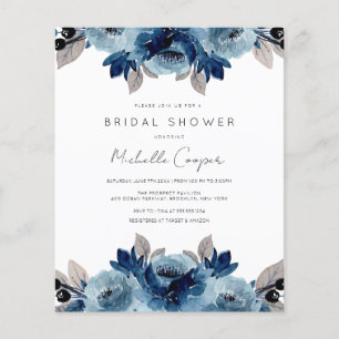 Korting op Elegant Dusty Blue en Navy Floral