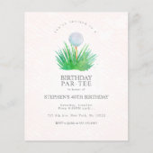 Korting op Golf Birthday Party (Voorkant)