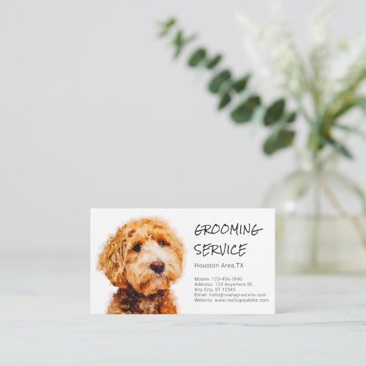 Korting op het porseleinkoopje voor koehandel visitekaartje (Staand voorkant)