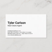 Korting op terugbetaling | Eenvoudig zwart Visitekaartje (Achterkant)