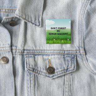 Korting op topniveau: vergeet mijn hoge korting ni vierkante button 5,1 cm