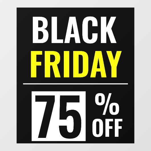 Korting op uitverkoop Black Friday Store Raamsticker (Vel)