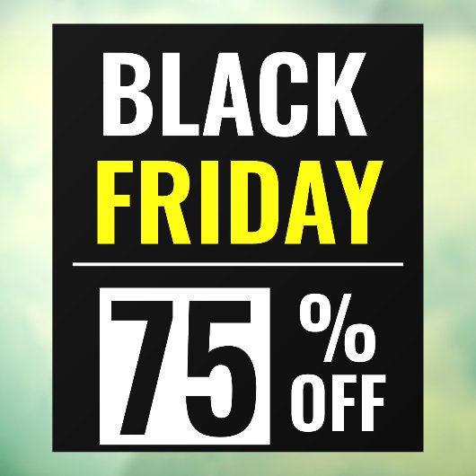 Korting op uitverkoop Black Friday Store Raamsticker (Vel 3)