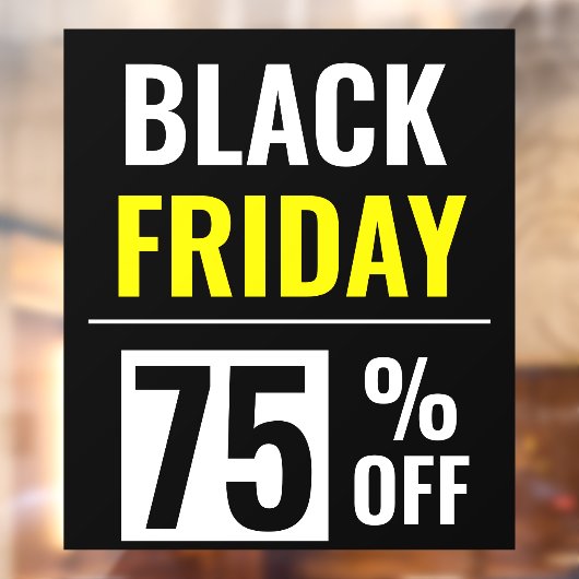 Korting op uitverkoop Black Friday Store Raamsticker (Vel 2)