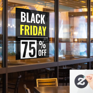 Korting op uitverkoop Black Friday Store Raamsticker