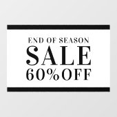 Korting op verkoop in zakelijke winkel na Seizoen  Raamsticker (Vel)