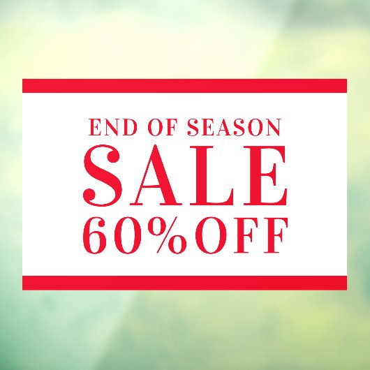 Korting op verkoopkorting voor zakelijke winkel op raamsticker (Vel 3)