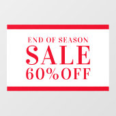 Korting op verkoopkorting voor zakelijke winkel op raamsticker (Vel)