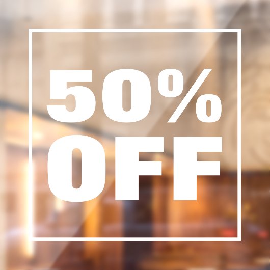 Korting op verkopen raamsticker (Vel 2)