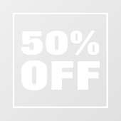 Korting op verkopen raamsticker (Vel)