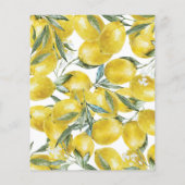 Korting op Vibrant Lemon Bridal Shower-uitnodiging (Achterkant)