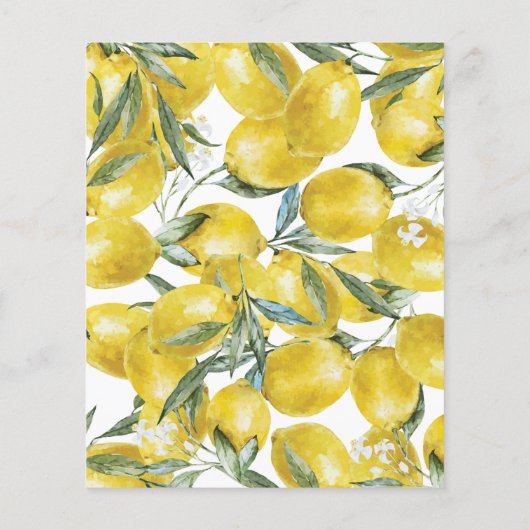 Korting op Vibrant Lemon Bridal Shower-uitnodiging (Achterkant)