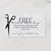 Korting op Zebra Print Hair & Beauty Coupon (Achterkant)