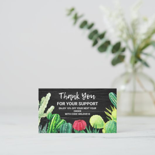 Korting op zwarte en witte Waterverf Visitekaartje (Staand voorkant)