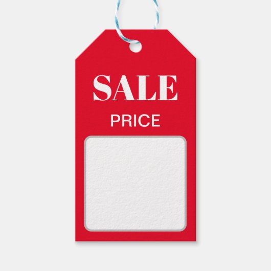 Korting Red SALE Productprijs Label Cadeaulabel (Voorkant)