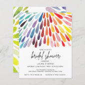 Korting regenboogWaterverf Vrijgezellenfeest (Voorkant / Achterkant)