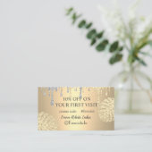 Korting Sale Deal Aanbieding Promotiecode Eerste b Visitekaartje (Staand voorkant)