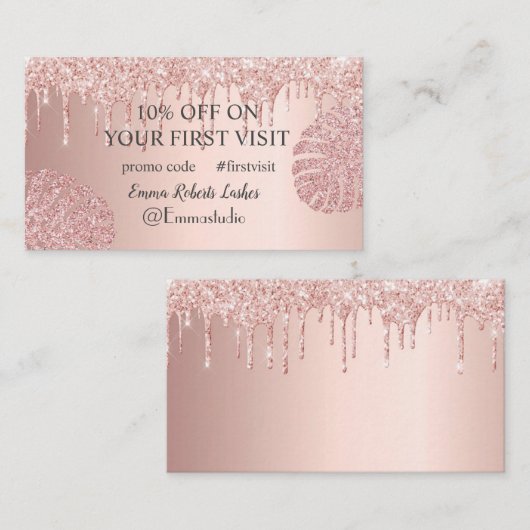 Korting Sale Deal Aanbieding Promotiecode Eerste b Visitekaartje (Voorkant / Achterkant)