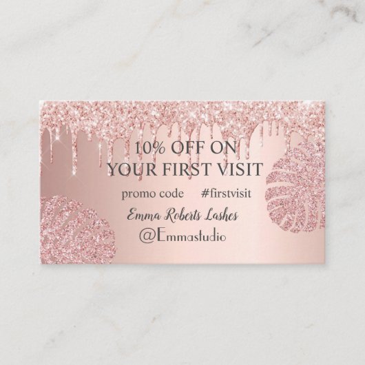 Korting Sale Deal Aanbieding Promotiecode Eerste b Visitekaartje (Voorkant)