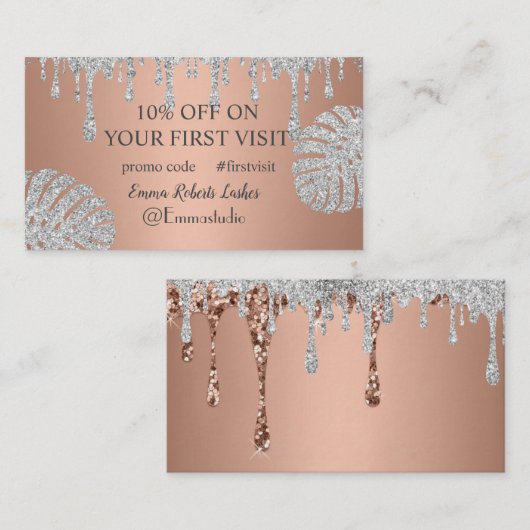 Korting Sale Deal Aanbieding Promotiecode Eerste b Visitekaartje (Voorkant / Achterkant)